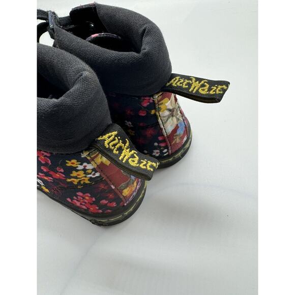 Dr. Martens Maelly Dark Floral Canvas Upper High Top Combat Boots Women’s Size 5 - Picture 9 of 12